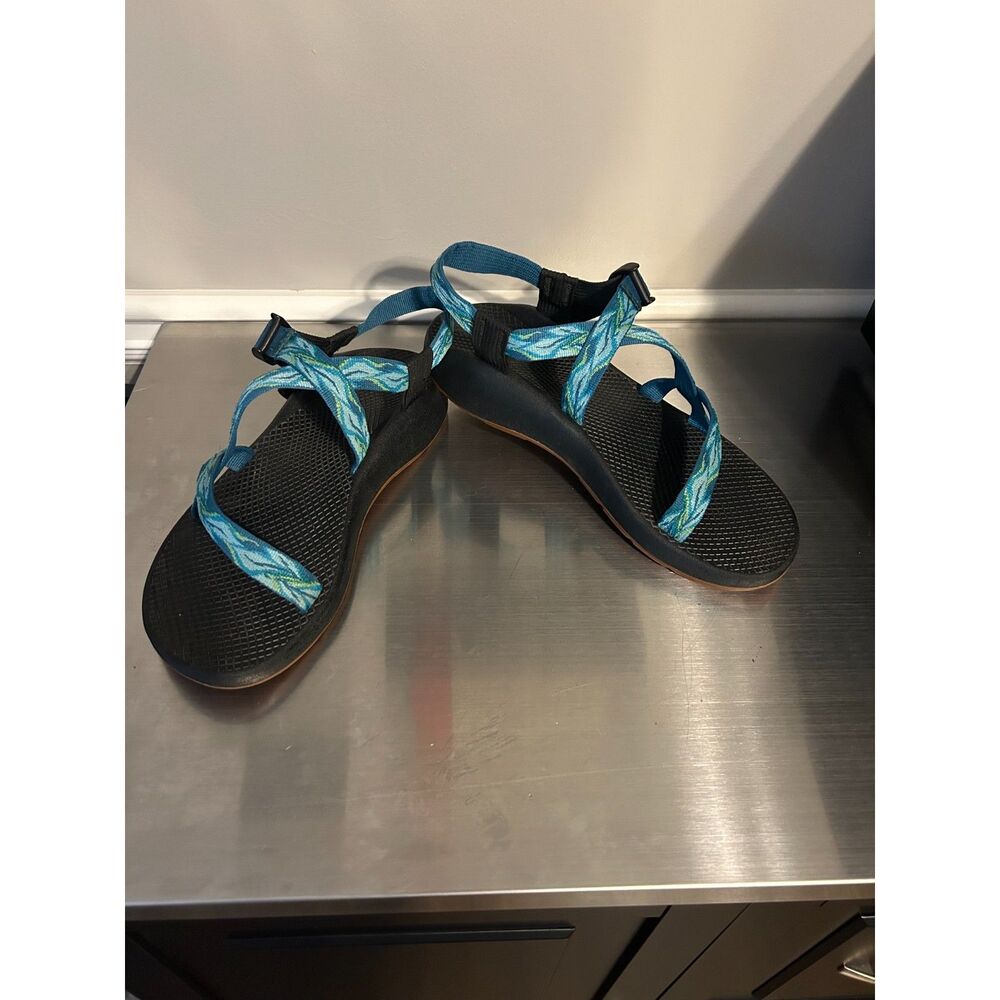 Chaco Classic Sandal Size 11 W Turquoise Blue EUC